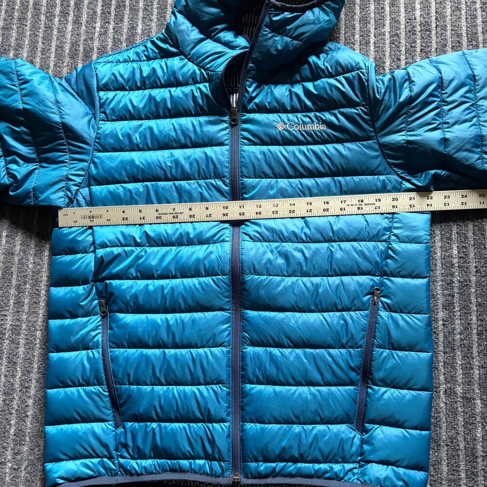 Columbia Sportwear Powder Lite Hooded Jacket Blue Quilted #1896741 Size Medium - Picture 7 of 8